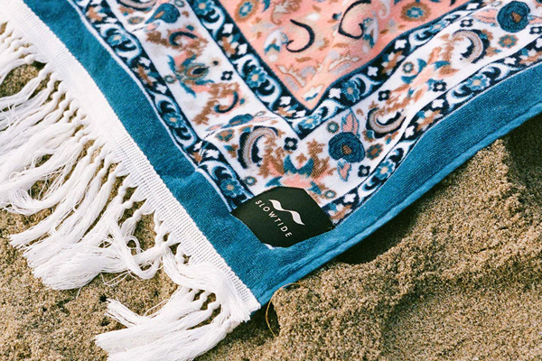SLOWTIDE  ” HAVEN FRINGE BEACH BATH TOWEL  “