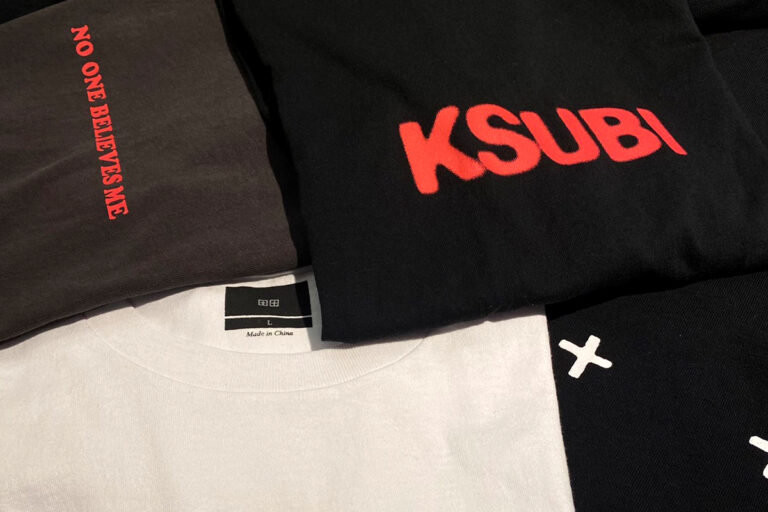 KSUBI  “4×4クロス刺繍 スウェットショーツ “