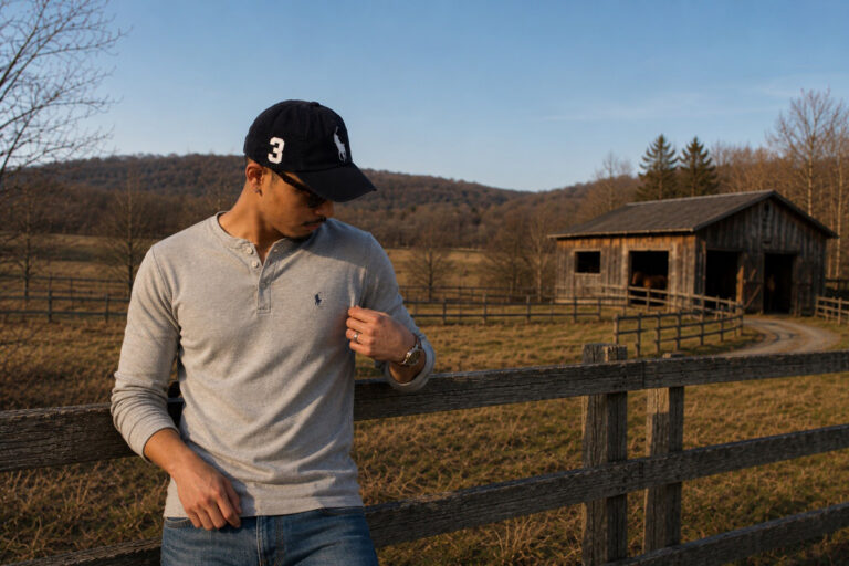 POLO RALPH LAUREN “ヘンリーネックTシャツ”
