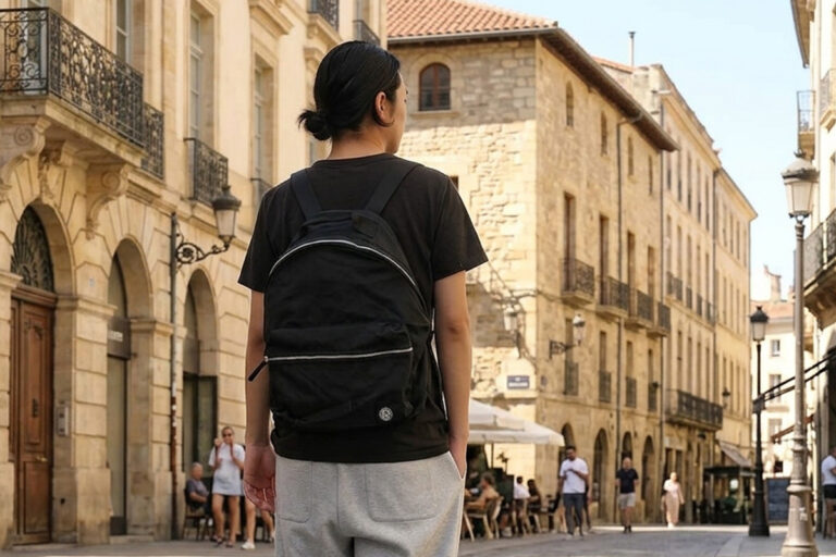 STONE ISLAND  “COATED NYLON METAL IN ECONYL BACKPACK 18L”